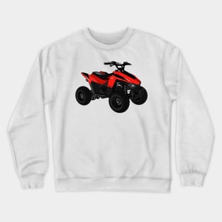 Quad bike atv cartoon illustration Crewneck Sweatshirt